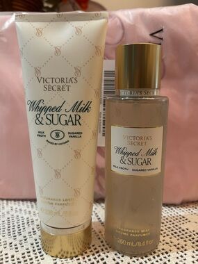 (Inventory 44)Victoria's Secret Whipped Milk & Sugar Body Lotion Fragrance Mist